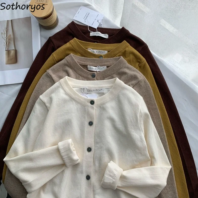 Cardigan Women Solid Vintage Leisure Basic All-match Cropped Knitwear Retro O-neck Single Breasted Female Chic Stylish Spring
Cardigan Women Solid Vintage Leisure Basic All-match Cropped Knitwear Retro O-neck Single Breasted Female Chic Stylish Spring