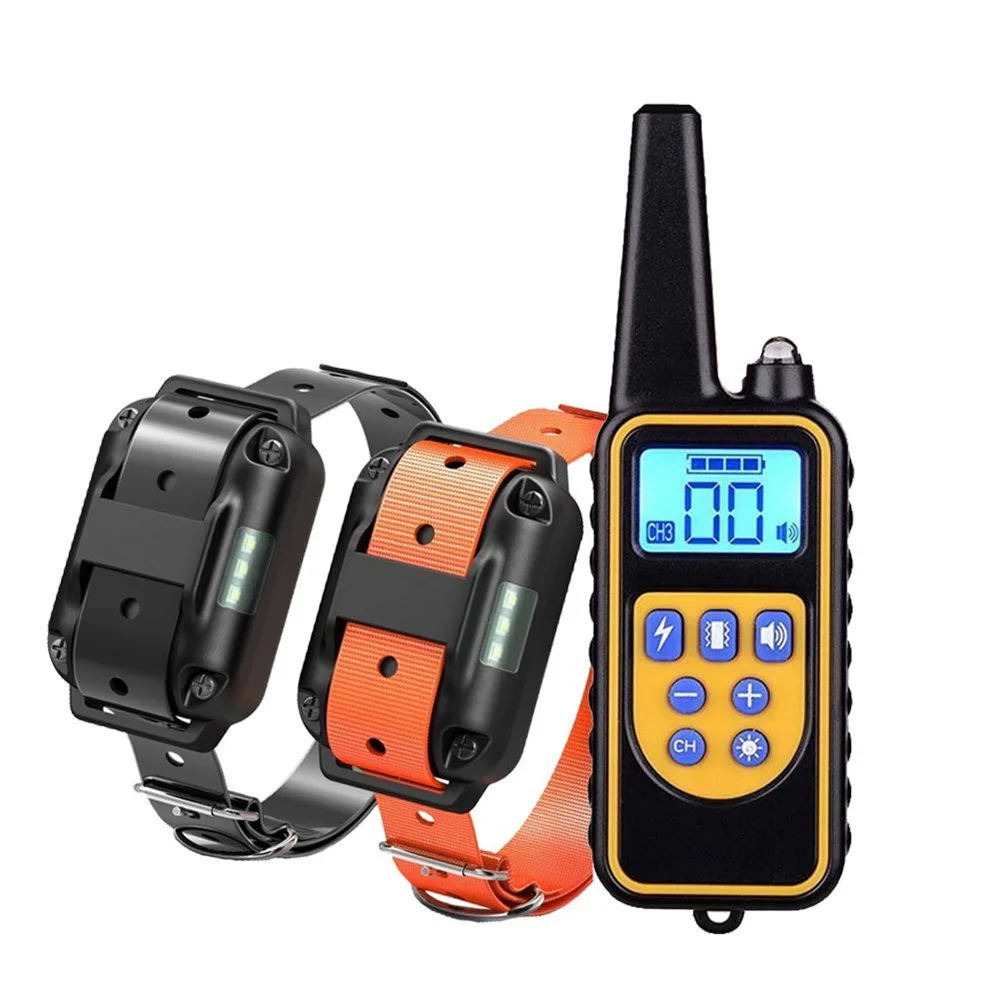 Electric Dog Training Collar Waterproof Rechargeable Remote Control Pet with LCD Display for All Size Bark-stop Collars
Electric Dog Training Collar Waterproof Rechargeable Remote Control Pet with LCD Display for All Size Bark-stop Collars
