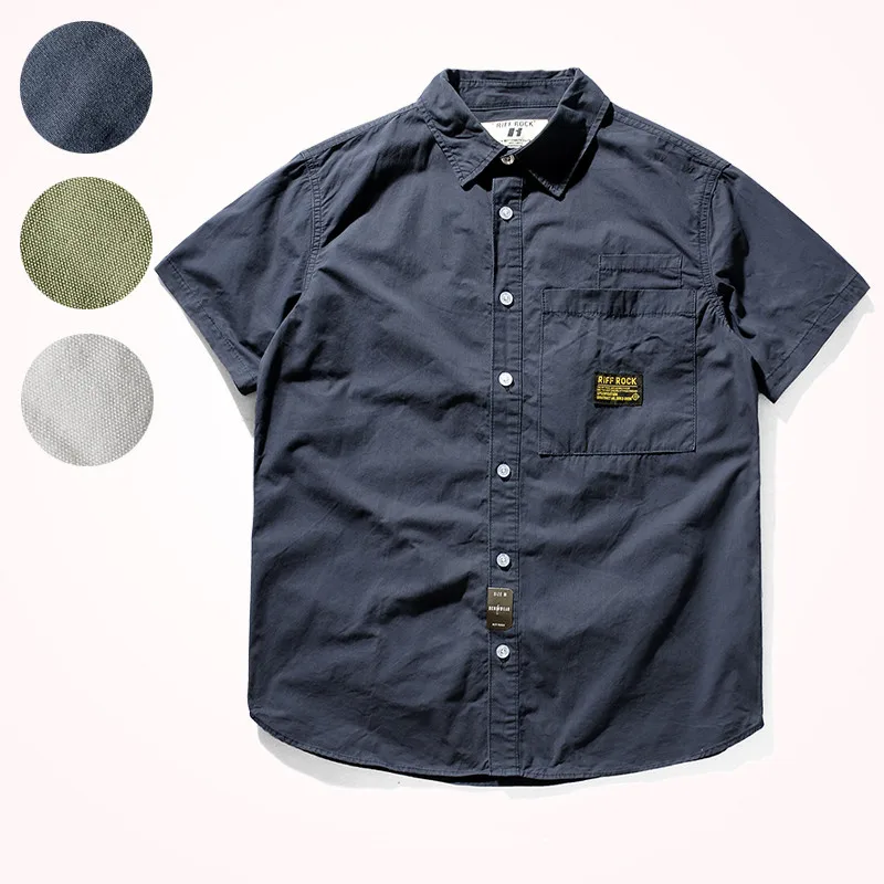 2021 Summer New Short Sleeve Shirt Men's Pure Cotton Wash Old Thin Quick Dry Sweat Absorbing Breathable Slim Lapel Casual Shirt
2021 Summer New Short Sleeve Shirt Men's Pure Cotton Wash Old Thin Quick Dry Sweat Absorbing Breathable Slim Lapel Casual Shirt