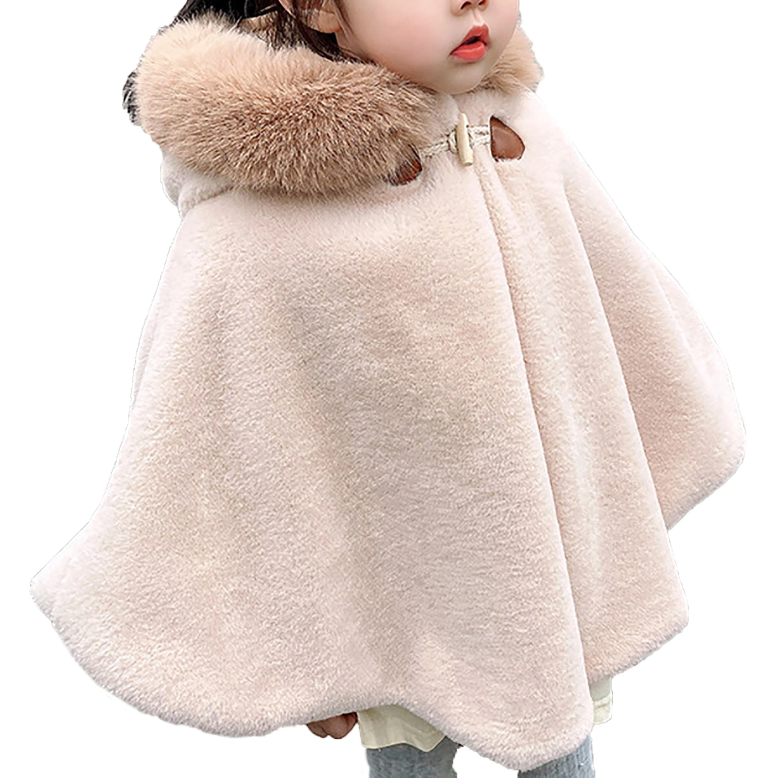 Winter Baby Girls Princess Thicken Fleece Hooded Cape Outerwear Wedding Birthday Party Cloak Jacket Faux Fur Warm Shawl Coat
Winter Baby Girls Princess Thicken Fleece Hooded Cape Outerwear Wedding Birthday Party Cloak Jacket Faux Fur Warm Shawl Coat