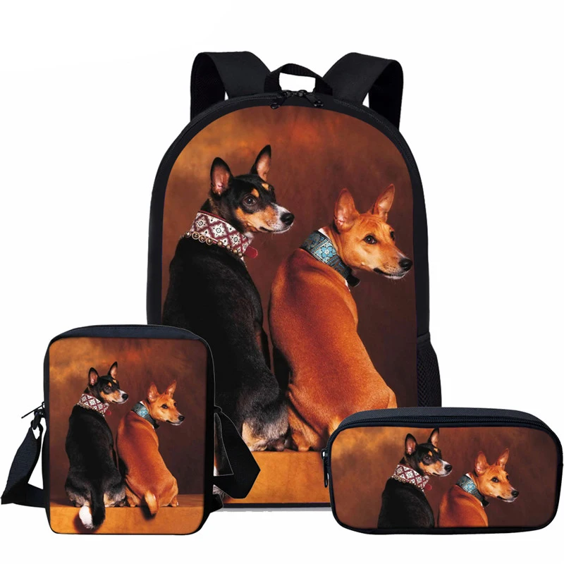 Cute Basenji Dog Print School Bag Set for Boys Girls Cool Primary Children Kids Schoolbag Book Bags Dog Backpack
Cute Basenji Dog Print School Bag Set for Boys Girls Cool Primary Children Kids Schoolbag Book Bags Dog Backpack