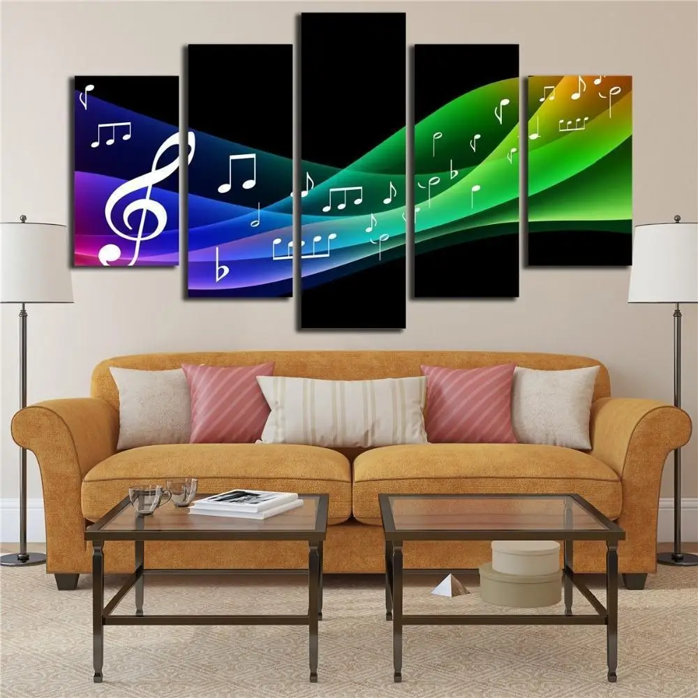 5 Pieces Wall Art Canvas Painting Colorful Semiotic Poster Modern Home Living Room Music Classroom Decorative With Pictures
5 Pieces Wall Art Canvas Painting Colorful Semiotic Poster Modern Home Living Room Music Classroom Decorative With Pictures