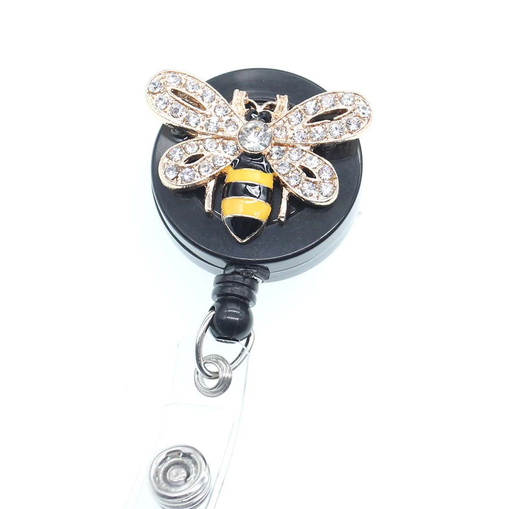 100pcs/lot Bling Rhinestone Bumble Bee Brooch Retractable Badge Reel Holder Clip
100pcs/lot Bling Rhinestone Bumble Bee Brooch Retractable Badge Reel Holder Clip