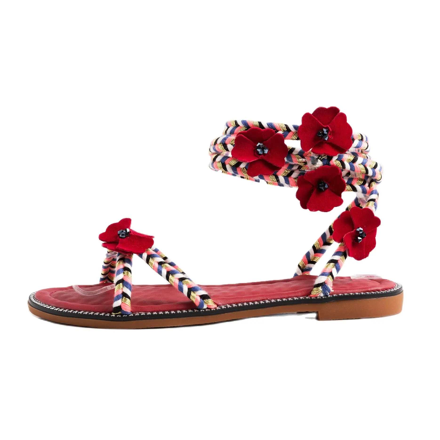 2021Summer Women Bohemia Ethnic Flat Sandals Ankle strap Flowers Leisure Pink Red Genuine leathe Office lady Women shoes Size 40
2021Summer Women Bohemia Ethnic Flat Sandals Ankle strap Flowers Leisure Pink Red Genuine leathe Office lady Women shoes Size 40