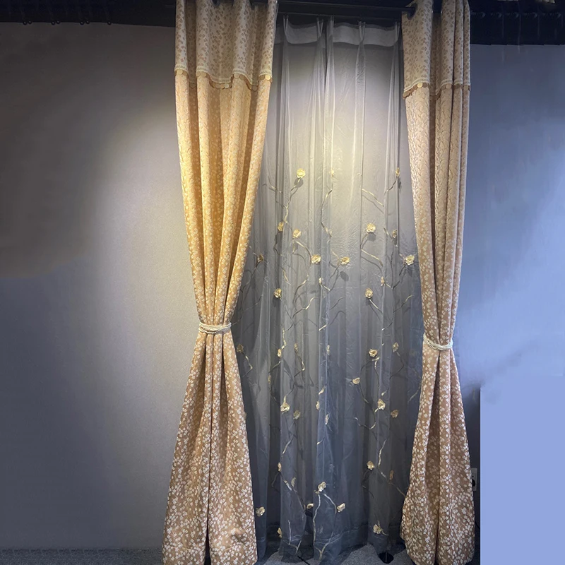 Fresh Small Floral Shading Chenille Curtains for Living Room Bedroom Double-sided Jacquard Stitching Milk Tea Color Curtains
Fresh Small Floral Shading Chenille Curtains for Living Room Bedroom Double-sided Jacquard Stitching Milk Tea Color Curtains