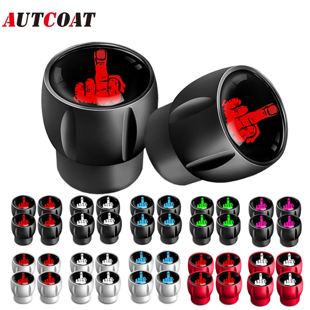 AUTCOAT 4Pcs/Set Middle Finger Style Tire Valve Stem Caps, Corrosion Resistant, Universal Stem Covers for Cars Motorcycles Bikes
AUTCOAT 4Pcs/Set Middle Finger Style Tire Valve Stem Caps, Corrosion Resistant, Universal Stem Covers for Cars Motorcycles Bikes