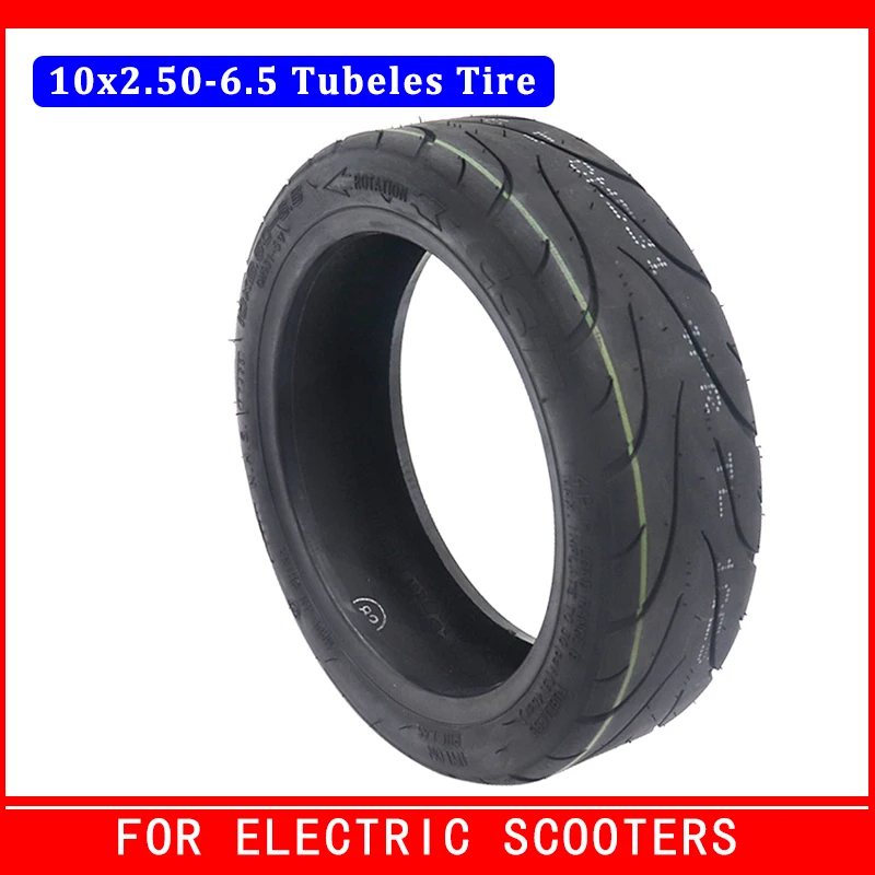 10 Inch Electric Scooter Tyre 10X2.50-6.5 Tubeless Tire High Quality Thick Pneumatic Tires for Accessories
10 Inch Electric Scooter Tyre 10X2.50-6.5 Tubeless Tire High Quality Thick Pneumatic Tires for Accessories