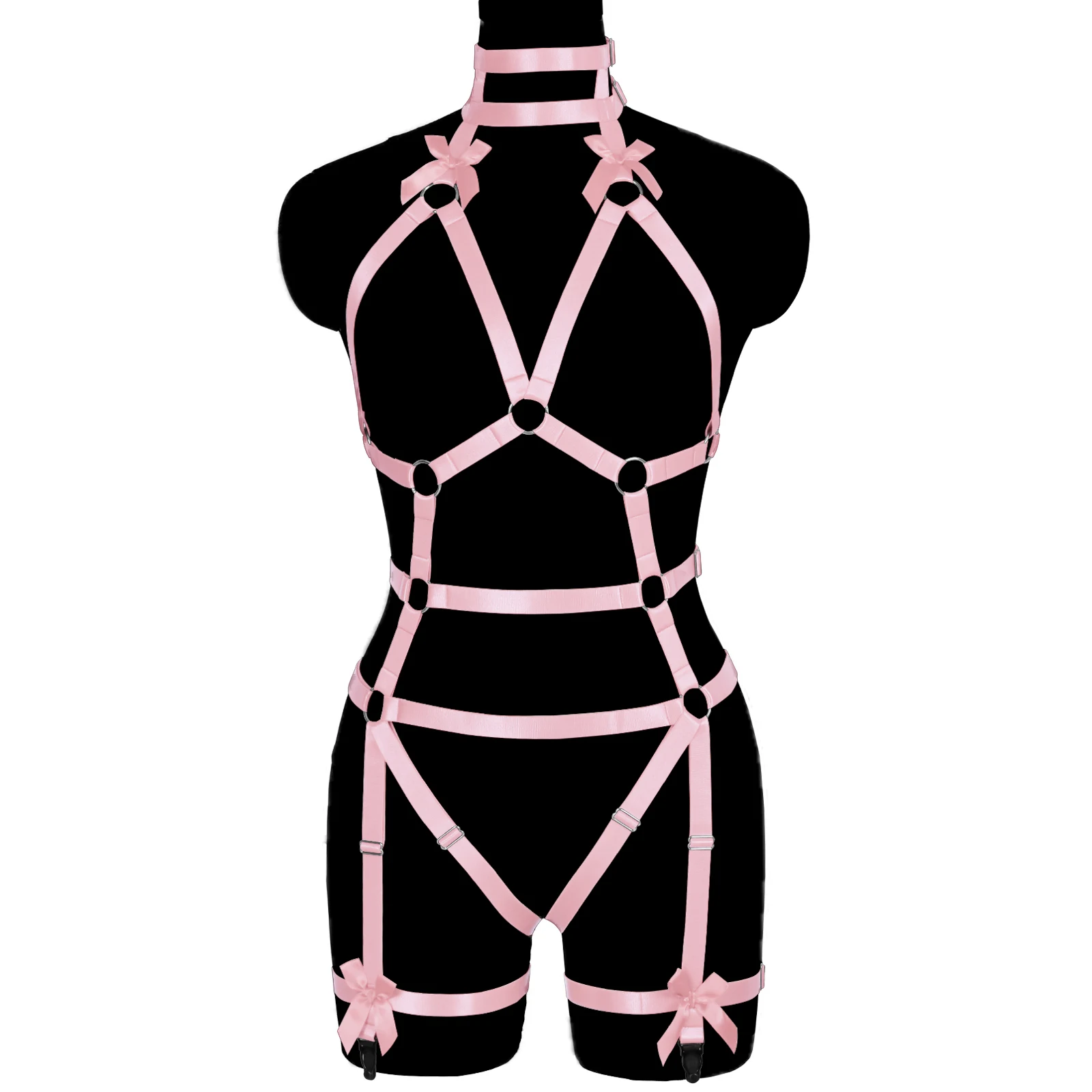 Kawaii Full Boby Harness Pink Bowknot Sexy Bondage Pastel Goth Wedding Garter Clothes Accessories Charming Erotic Lingerie
Kawaii Full Boby Harness Pink Bowknot Sexy Bondage Pastel Goth Wedding Garter Clothes Accessories Charming Erotic Lingerie