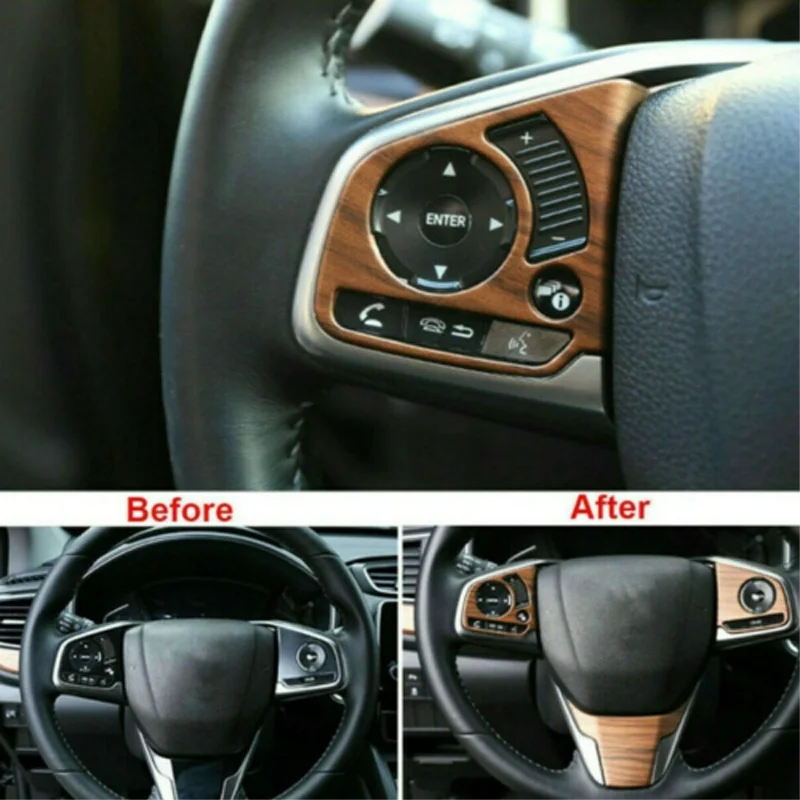 Peach Wood Grain 3X Steering Wheel Decor Trim Cover Fit For Honda CR-V CRV 2017-2019 Peach Wood Interior Bright Stripe Patch
Peach Wood Grain 3X Steering Wheel Decor Trim Cover Fit For Honda CR-V CRV 2017-2019 Peach Wood Interior Bright Stripe Patch