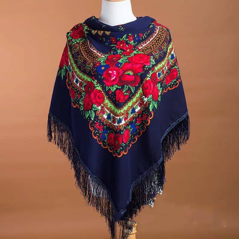 Ethnic Russian Shawl Scarf Women Luxury Floral Print Fringed Square Scarves Babushka Handkerchief Bandana Blanket Foulard
Ethnic Russian Shawl Scarf Women Luxury Floral Print Fringed Square Scarves Babushka Handkerchief Bandana Blanket Foulard