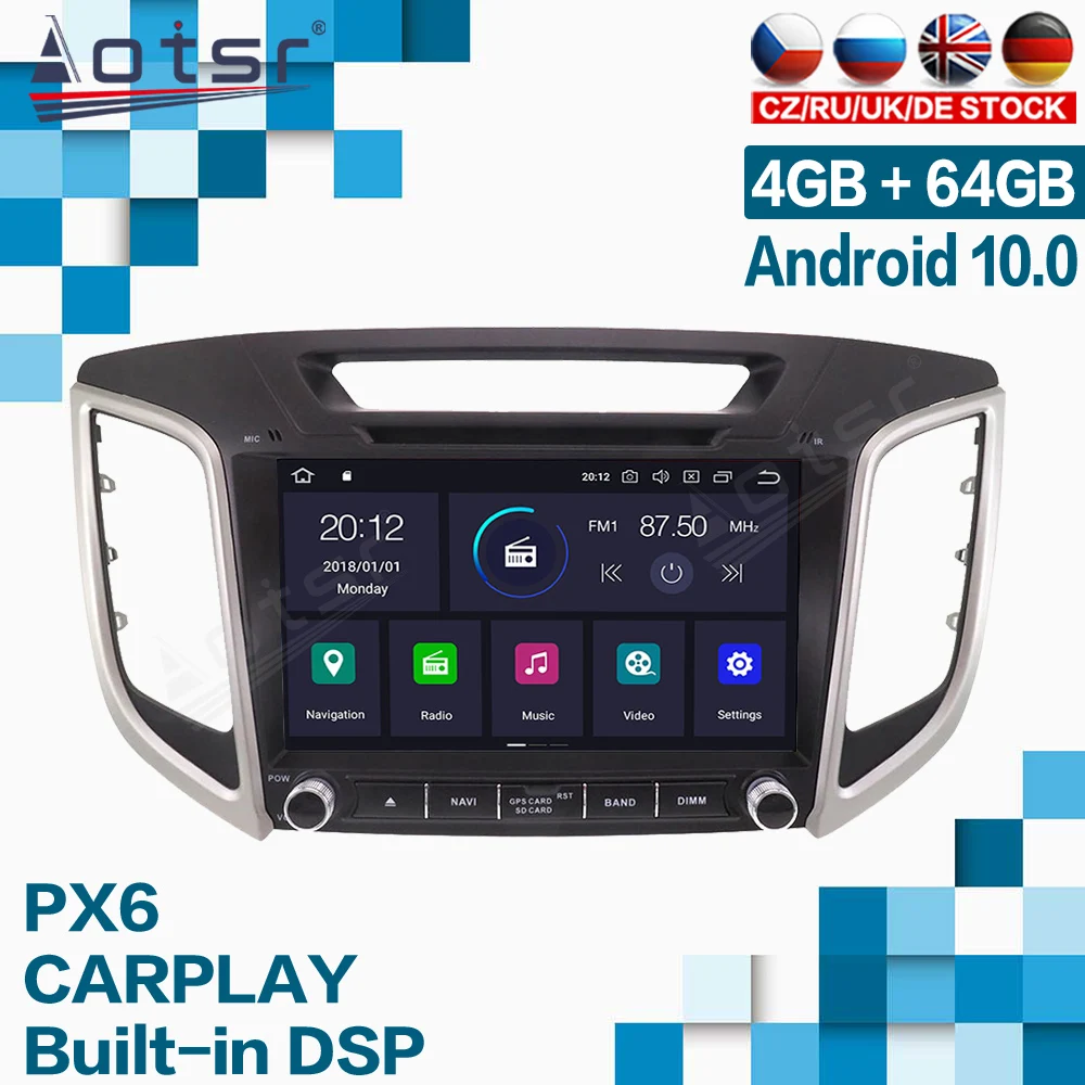Автомагнитола на Android для Hyundai Creta ix25, автомобильный мультимедийный плеер с GPS-Навигатором и экраном для Carplay 2014, 2015, 2016 - 2018
Автомагнитола на Android для Hyundai Creta ix25, автомобильный мультимедийный плеер с GPS-Навигатором и экраном для Carplay 2014, 2015, 2016 - 2018