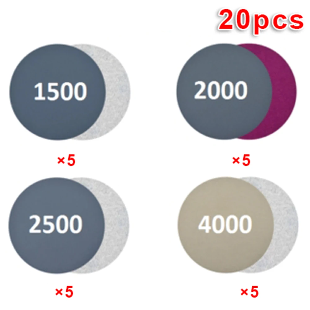 20 шт., шлифовальные диски, 3 дюйма, 75 мм, зернистость 1500, 2000, 2500, 4000
20 шт., шлифовальные диски, 3 дюйма, 75 мм, зернистость 1500, 2000, 2500, 4000