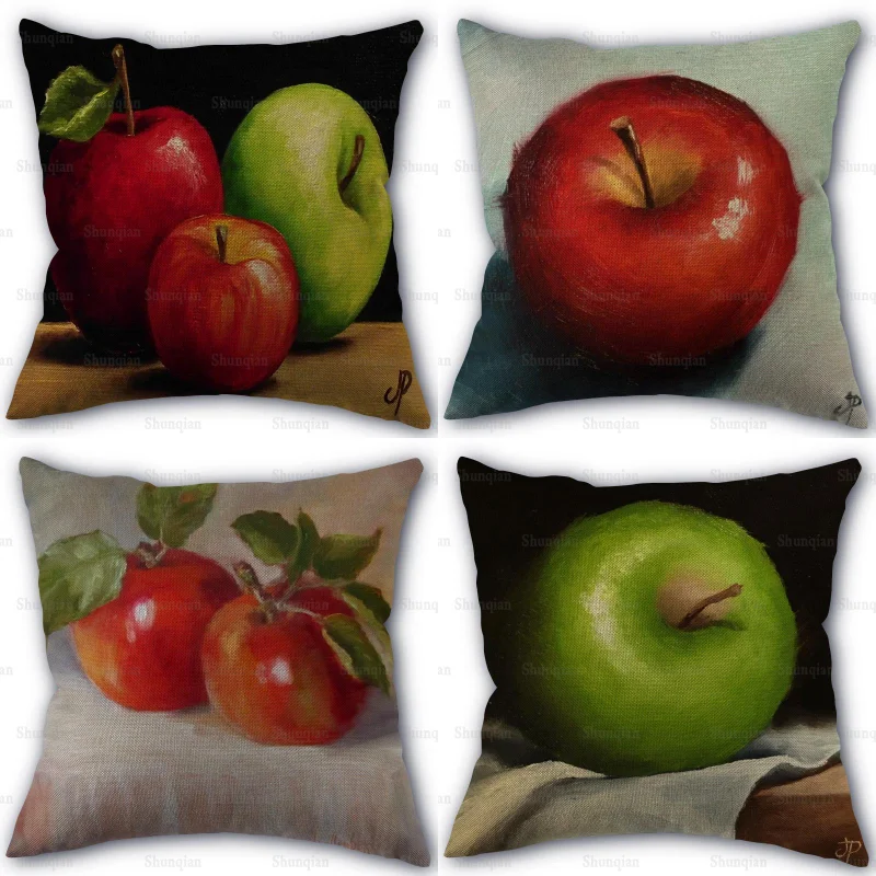 Custom Art Apple Paintings Pillowcase High Quality Home Textile Cotton Linen Fabric 45x45cm One Side Decoration Pillow Covers
Custom Art Apple Paintings Pillowcase High Quality Home Textile Cotton Linen Fabric 45x45cm One Side Decoration Pillow Covers