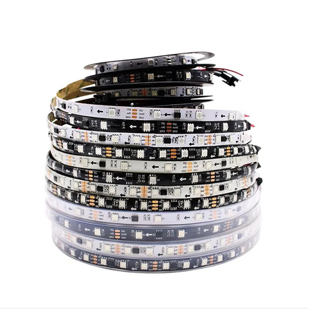 WS2811 led strip Light 30/60 leds/m,10/20pcs Pixels ws2811 IC ,DC12V White/Black PCB,Addressable Digital WS2811 led strip 1-5m
WS2811 led strip Light 30/60 leds/m,10/20pcs Pixels ws2811 IC ,DC12V White/Black PCB,Addressable Digital WS2811 led strip 1-5m