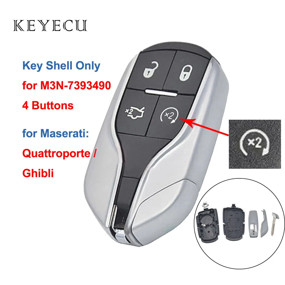 M3N-7393490 Smart Remote Key Fob Shell Case for Maserati Quattroporte Ghibli 2012 2013 2014 2015 2016 2017 2018 2019
M3N-7393490 Smart Remote Key Fob Shell Case for Maserati Quattroporte Ghibli 2012 2013 2014 2015 2016 2017 2018 2019