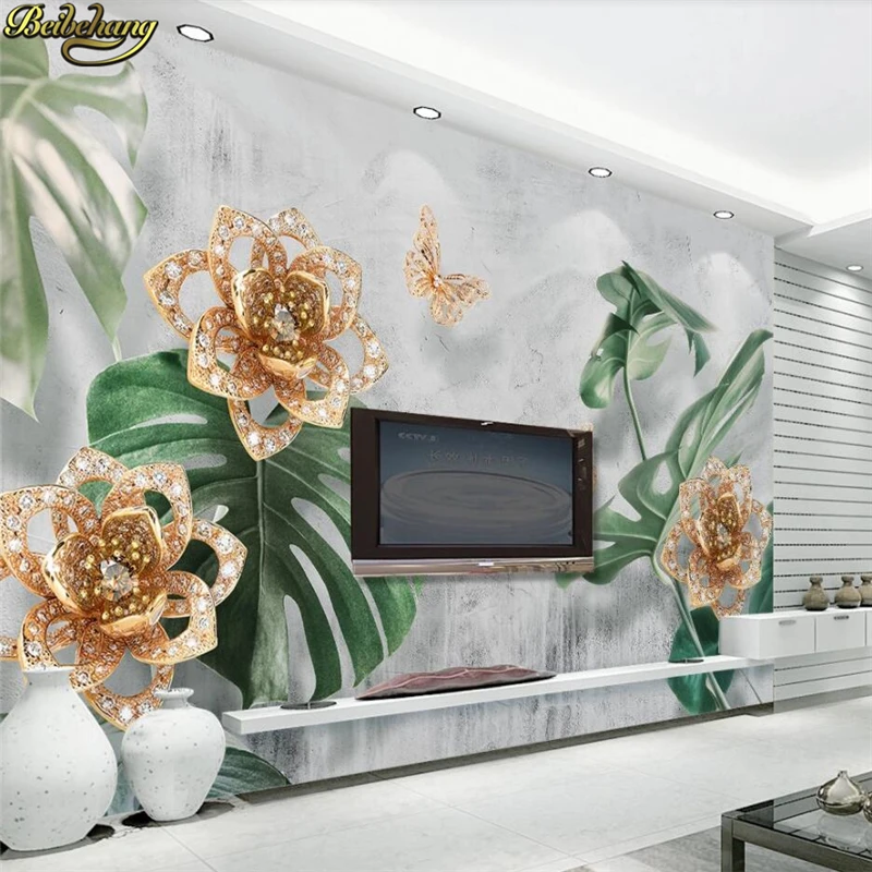 beibehang Custom 3d wallpaper mural 3d green plant monstera jewelry flower tv background wall papeer papel de parede
beibehang Custom 3d wallpaper mural 3d green plant monstera jewelry flower tv background wall papeer papel de parede