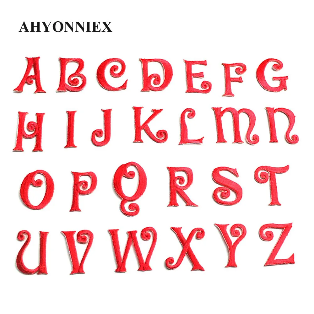 AHYONNIEX Red English Letters Patches Iron On Applique for Clothes DIY Accessory Iron Patches for Wedding Invitation Card
AHYONNIEX Red English Letters Patches Iron On Applique for Clothes DIY Accessory Iron Patches for Wedding Invitation Card