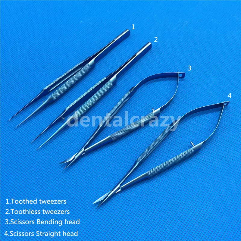 Dental Instruments Ophthalmic Surgical Instruments Titanium 18cm Scissors+18cm Needle Holders +18cm Tweezers Surgical tools
Dental Instruments Ophthalmic Surgical Instruments Titanium 18cm Scissors+18cm Needle Holders +18cm Tweezers Surgical tools