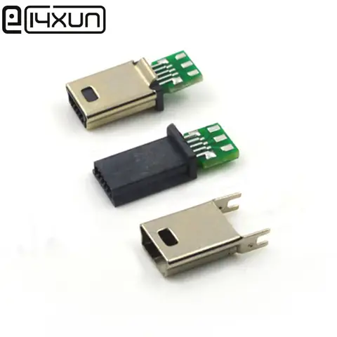 1/3/5pcs Mini USB Socket MINI 10PIN with Circuit Board Assembly Type 10P Welding Wire Type Connector