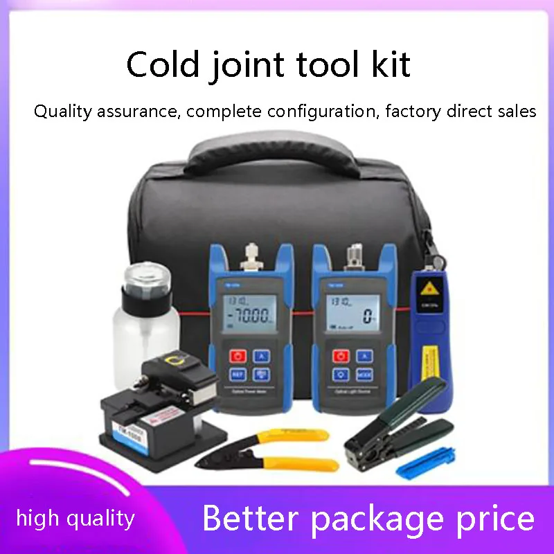 FTTH fiber cold splicing tool kit optical power meter light source fiber cleaver tool box fiber tool kit
FTTH fiber cold splicing tool kit optical power meter light source fiber cleaver tool box fiber tool kit