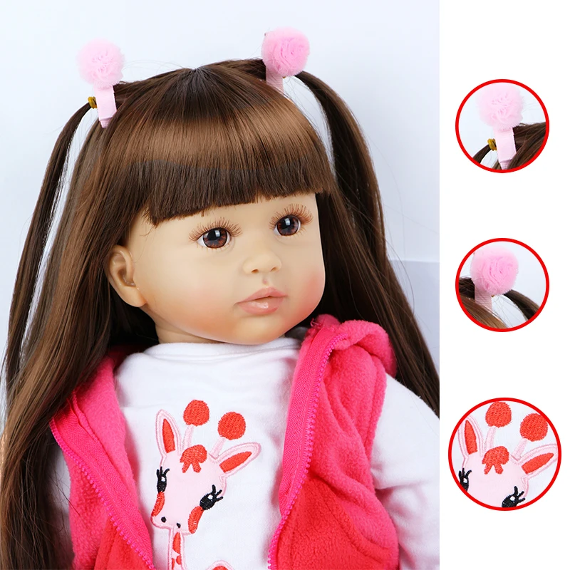 Reborn Doll Realistic 48 Cm 20 Inch Silicone Vinyl Soft Cloth Body Toy Long Wig Pretty Toddler Girl Fashion Gift
Reborn Doll Realistic 48 Cm 20 Inch Silicone Vinyl Soft Cloth Body Toy Long Wig Pretty Toddler Girl Fashion Gift