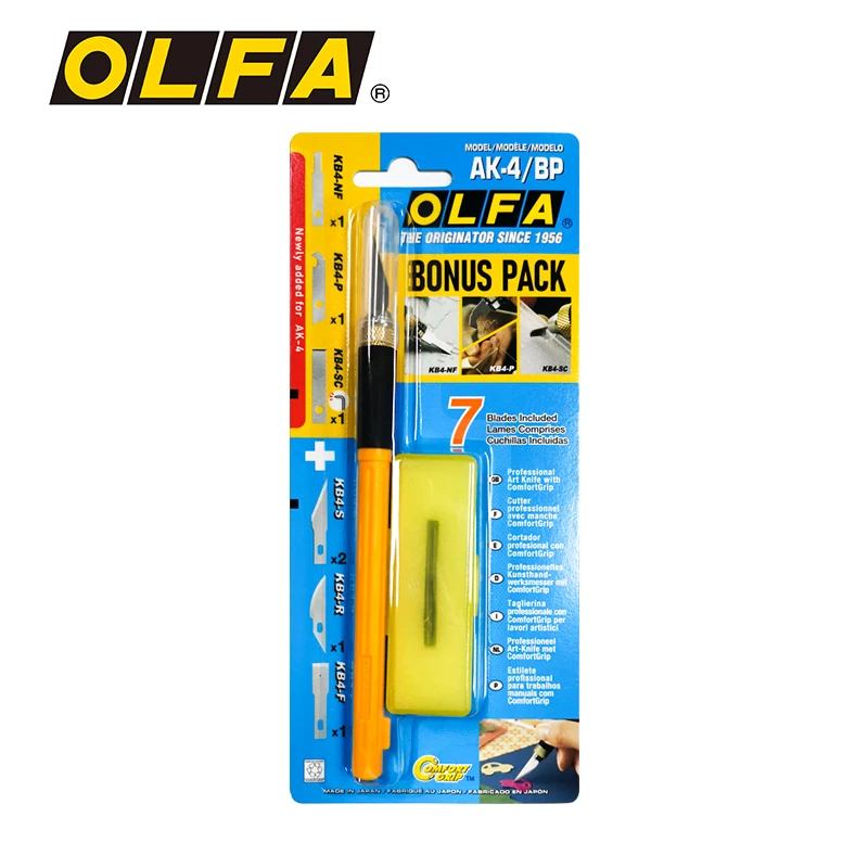 OLFA professional carving knife trimming model knife carving rubber stamp knife OLFA AK-4BP
OLFA professional carving knife trimming model knife carving rubber stamp knife OLFA AK-4BP