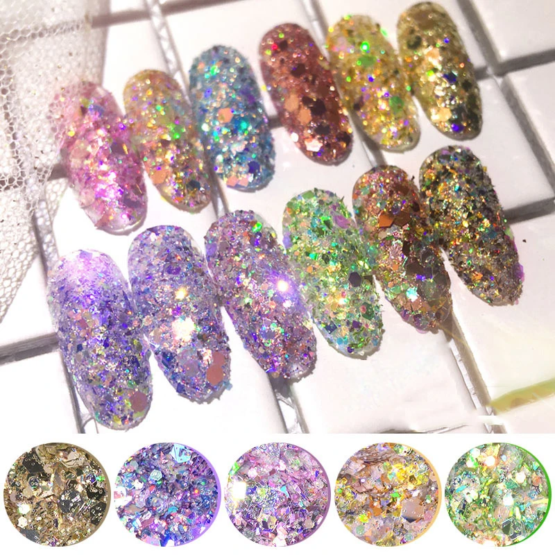 12 Pcs/Set Of Geometric Sequins Gel Polishing Sheet Nail Art Pigment Flakes Bulk Sequin Decoration Colorful Gradient Glitter
12 Pcs/Set Of Geometric Sequins Gel Polishing Sheet Nail Art Pigment Flakes Bulk Sequin Decoration Colorful Gradient Glitter