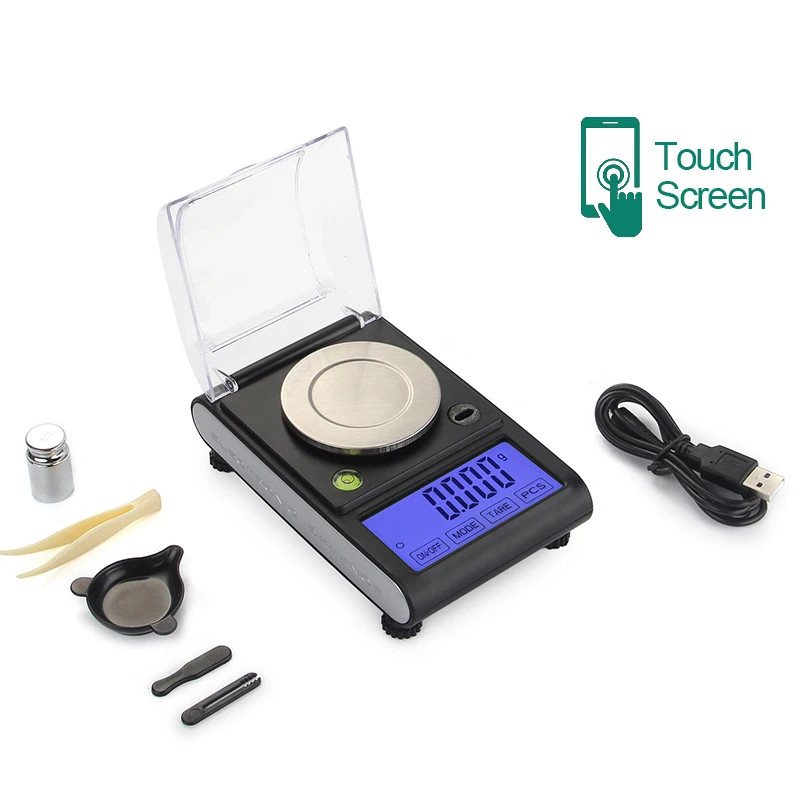 50g/0.001g Smart Touch Screen Digital Scale Portable Mini Scale Precise Graduation Professional Pocket Scale Milligram
50g/0.001g Smart Touch Screen Digital Scale Portable Mini Scale Precise Graduation Professional Pocket Scale Milligram
