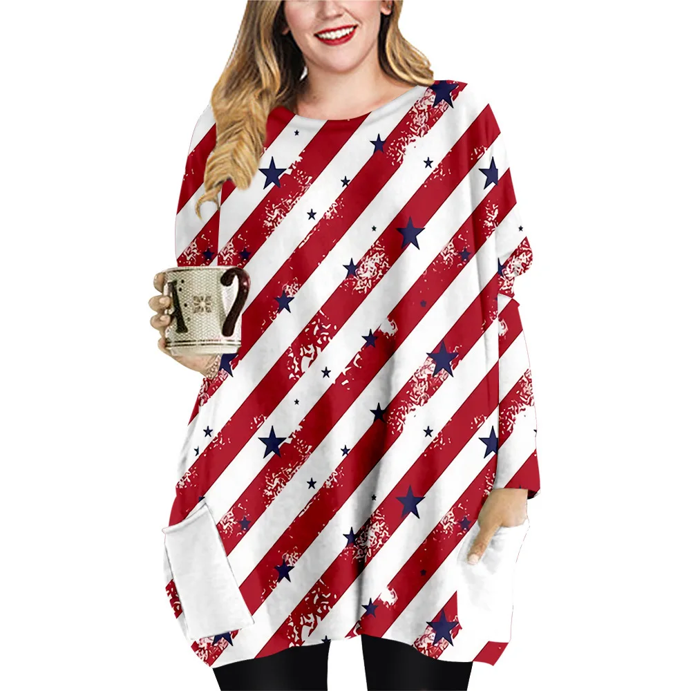 Women Mini Dresses Loose Spring Fall Sexy O-neck Long Sleeve Flag Printing Beach Dress Ladies Dress Tops
Women Mini Dresses Loose Spring Fall Sexy O-neck Long Sleeve Flag Printing Beach Dress Ladies Dress Tops