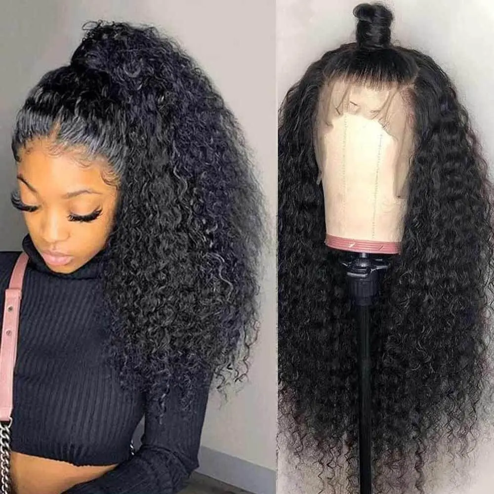DLM Wig Black Deep Curly Synthetic Lace Front Wig Baby Hair Curly Heat Resistant Fiber Hair Half Hand Tied Wig Free Shipping
DLM Wig Black Deep Curly Synthetic Lace Front Wig Baby Hair Curly Heat Resistant Fiber Hair Half Hand Tied Wig Free Shipping