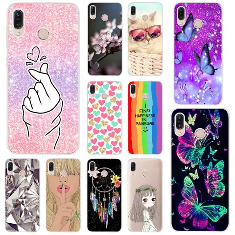 Caso impresso bonito para asus zenfone max m1 zb555kl max pro m1 zb602kl, caso macio do silicone do tpu