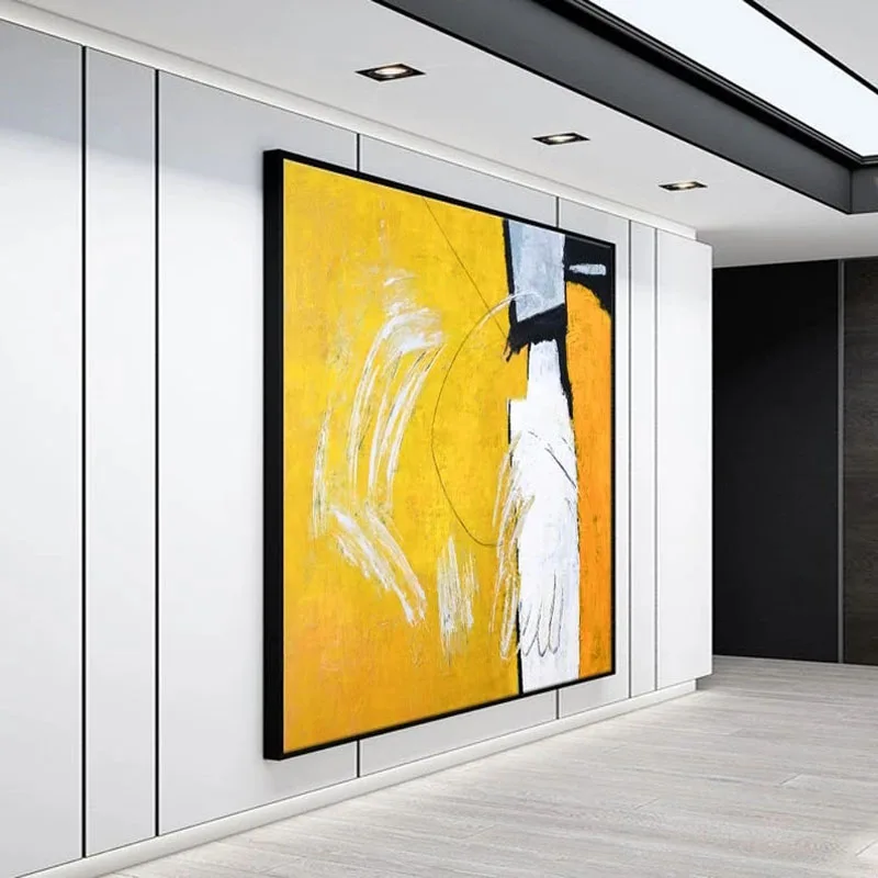 100% Hand Painted Canvas Paintings Yellow Simple Abstract Oil Painting Wall Art Pictures For Living Room Home Decoration
100% Hand Painted Canvas Paintings Yellow Simple Abstract Oil Painting Wall Art Pictures For Living Room Home Decoration