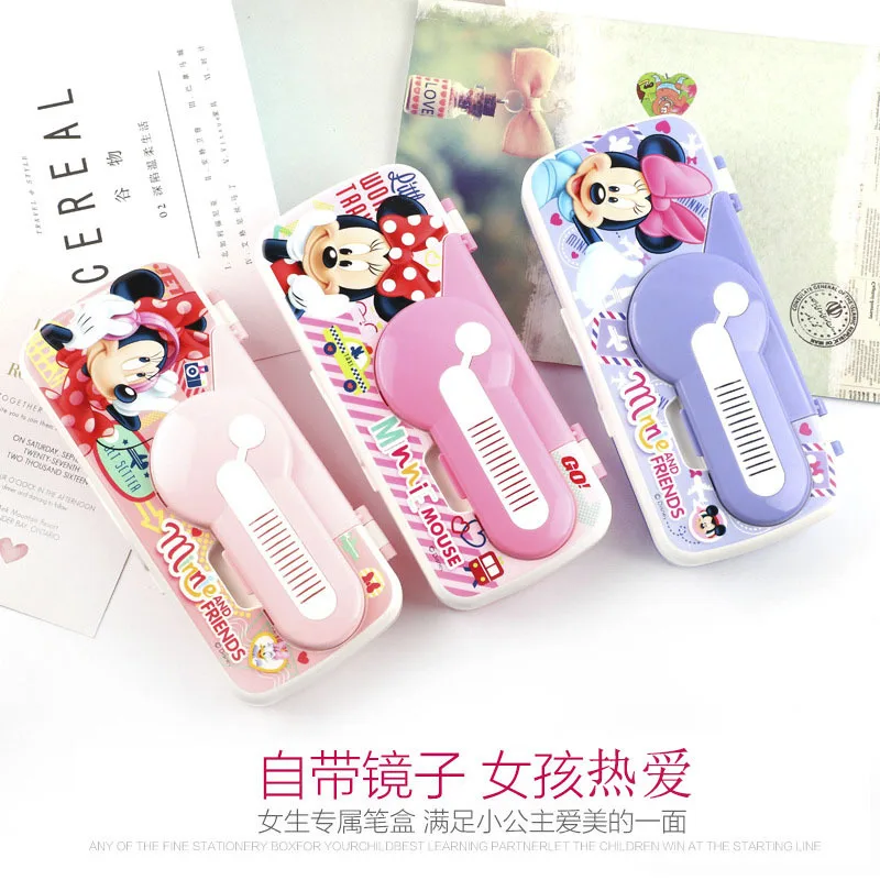 Disney Mickey double layer multifunctional pencil case cartoon cute stationery box with comb mirror learning toy gift
Disney Mickey double layer multifunctional pencil case cartoon cute stationery box with comb mirror learning toy gift