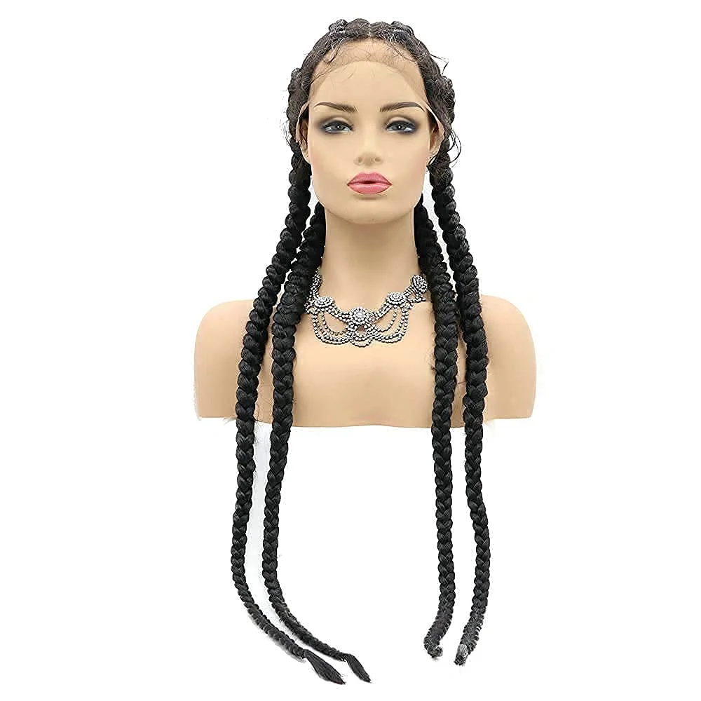 Sylvia Black Color Synthetic Braided Lace Front Wig 4x Twist Braids Wig with Baby Hair Heat Resistant Fiber Wig for Drag Queen
Sylvia Black Color Synthetic Braided Lace Front Wig 4x Twist Braids Wig with Baby Hair Heat Resistant Fiber Wig for Drag Queen