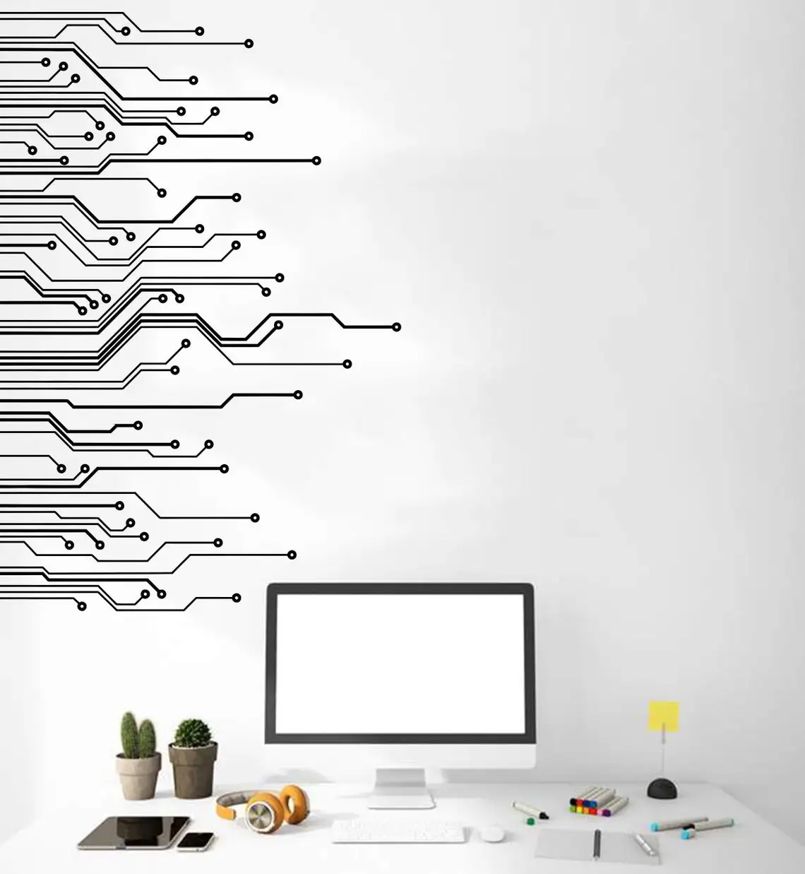 Studio decoration wall stickers circuit board decals technology vinyl wall art decals home decoration art wall stickers bg46
Studio decoration wall stickers circuit board decals technology vinyl wall art decals home decoration art wall stickers bg46