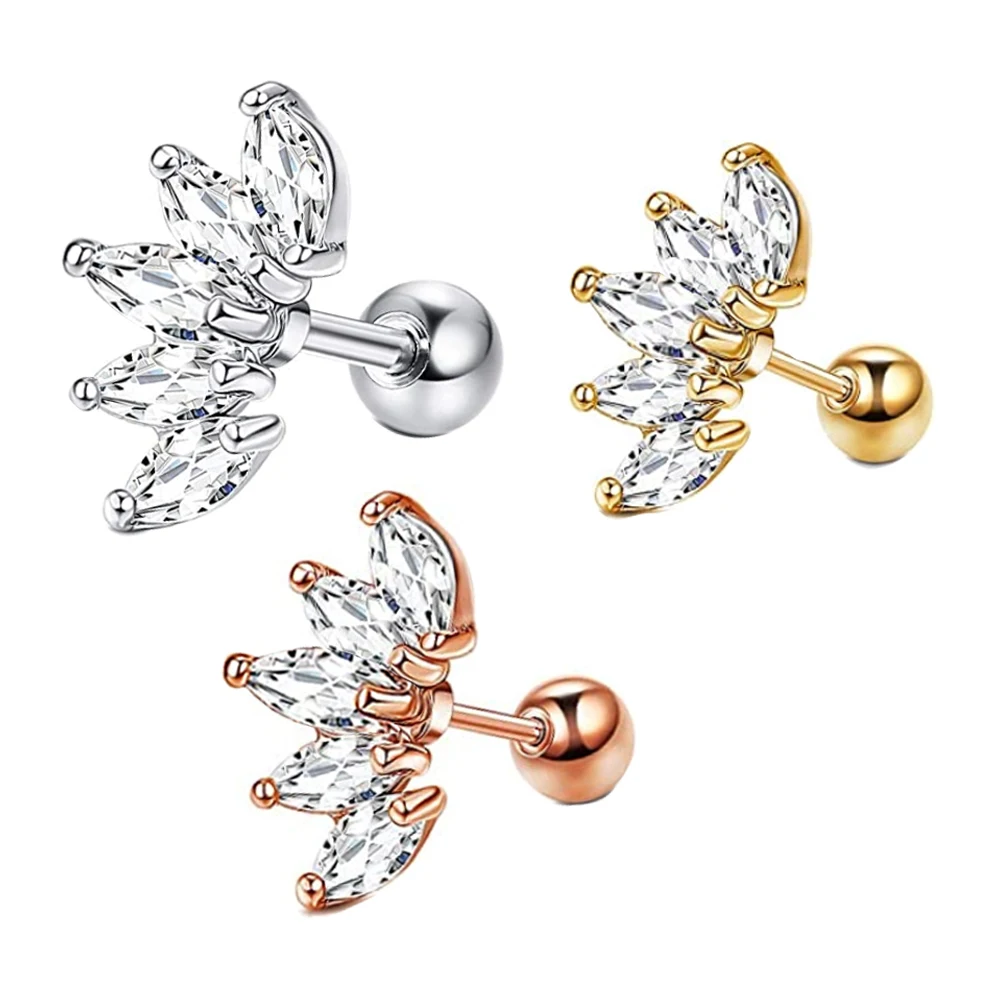 JUNLOWPY 16G Stainless Steel Ear Cartilage Earrings CZ Helix Tragus Studs Earring for Women Barbell Piercing Body Jewelry 50pcs
JUNLOWPY 16G Stainless Steel Ear Cartilage Earrings CZ Helix Tragus Studs Earring for Women Barbell Piercing Body Jewelry 50pcs