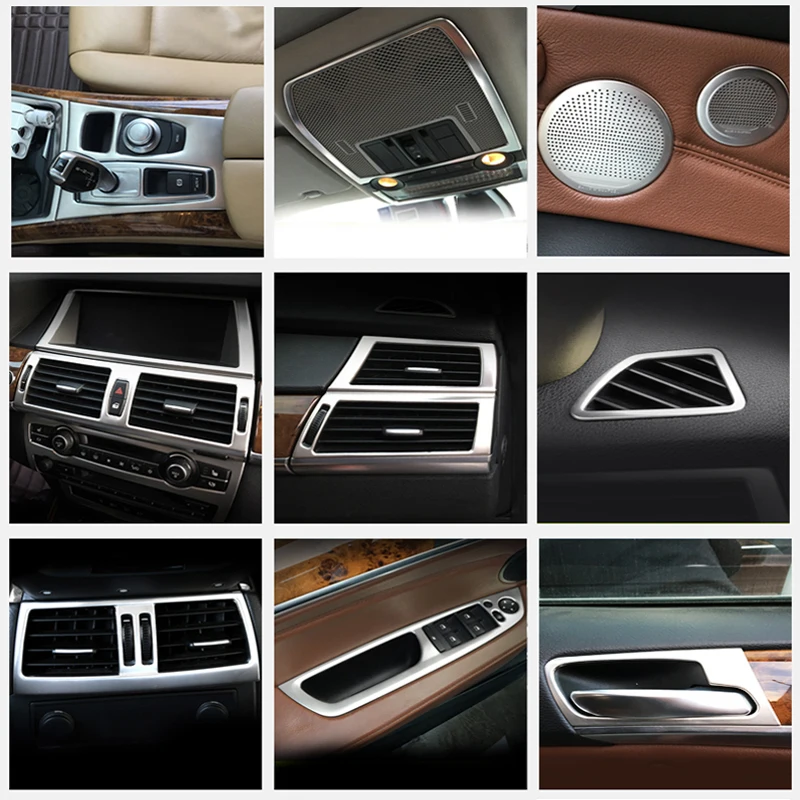 Аксессуары для BMW X5 X6 E70 E71 2008-2013, внутренний автомобильный переключатель передач, кондиционер, CD-панель, дверной подлокотник, накладка, автомобильные наклейки
Аксессуары для BMW X5 X6 E70 E71 2008-2013, внутренний автомобильный переключатель передач, кондиционер, CD-панель, дверной подлокотник, накладка, автомобильные наклейки