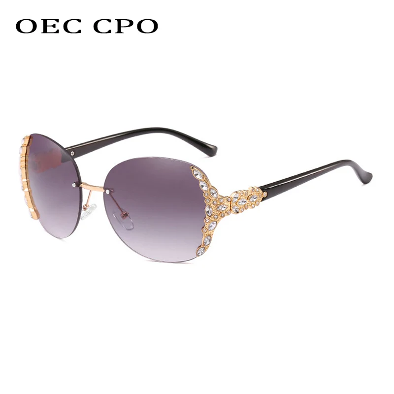 OEC CPO Frameless Sunglasses Women Luxury Rhinestone Oversize Sunglasses Vintage shades for women Gradient fashion Eyewear O128
OEC CPO Frameless Sunglasses Women Luxury Rhinestone Oversize Sunglasses Vintage shades for women Gradient fashion Eyewear O128