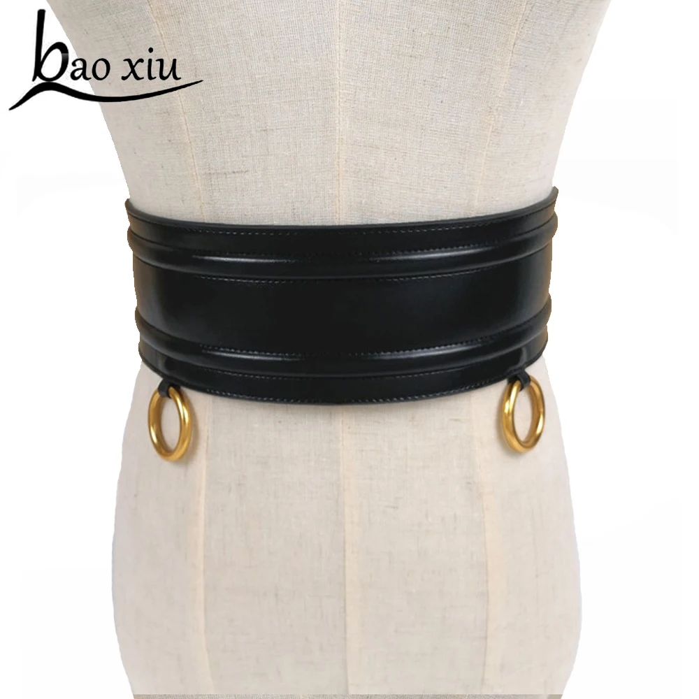 Fashion Vintage Metal Buckle Wide Leather Belt Punk Cool Gold Ring Dress Bondage Straps Hip Hop Good PU Accessory for Women
Fashion Vintage Metal Buckle Wide Leather Belt Punk Cool Gold Ring Dress Bondage Straps Hip Hop Good PU Accessory for Women