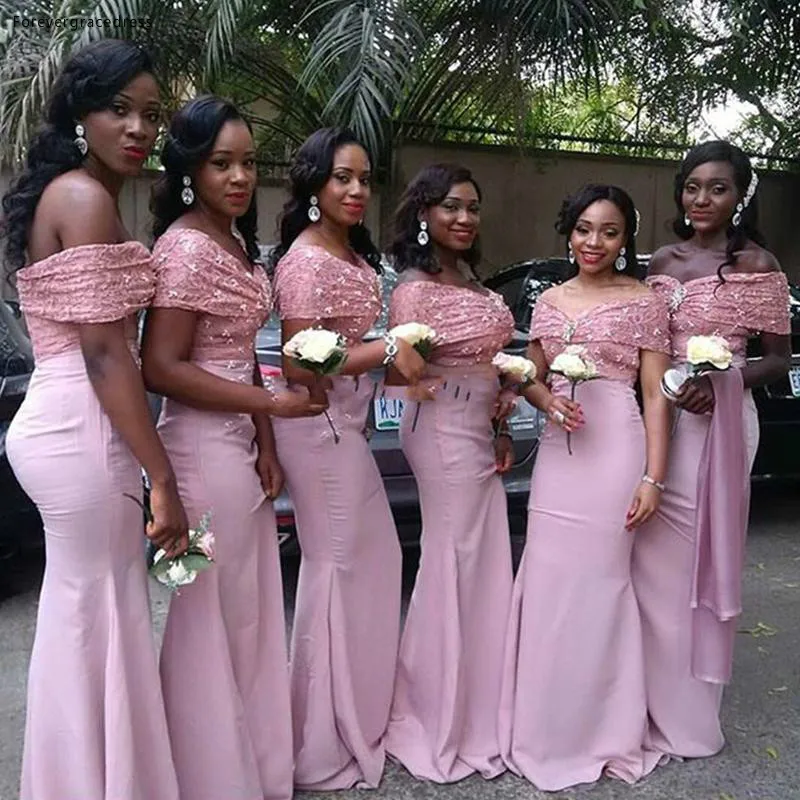 New Arrival Dusty Pink Bridesmaid Dress Off Shoulder Mermaid Maid of Honor Gown Plus Size Custom Made
New Arrival Dusty Pink Bridesmaid Dress Off Shoulder Mermaid Maid of Honor Gown Plus Size Custom Made