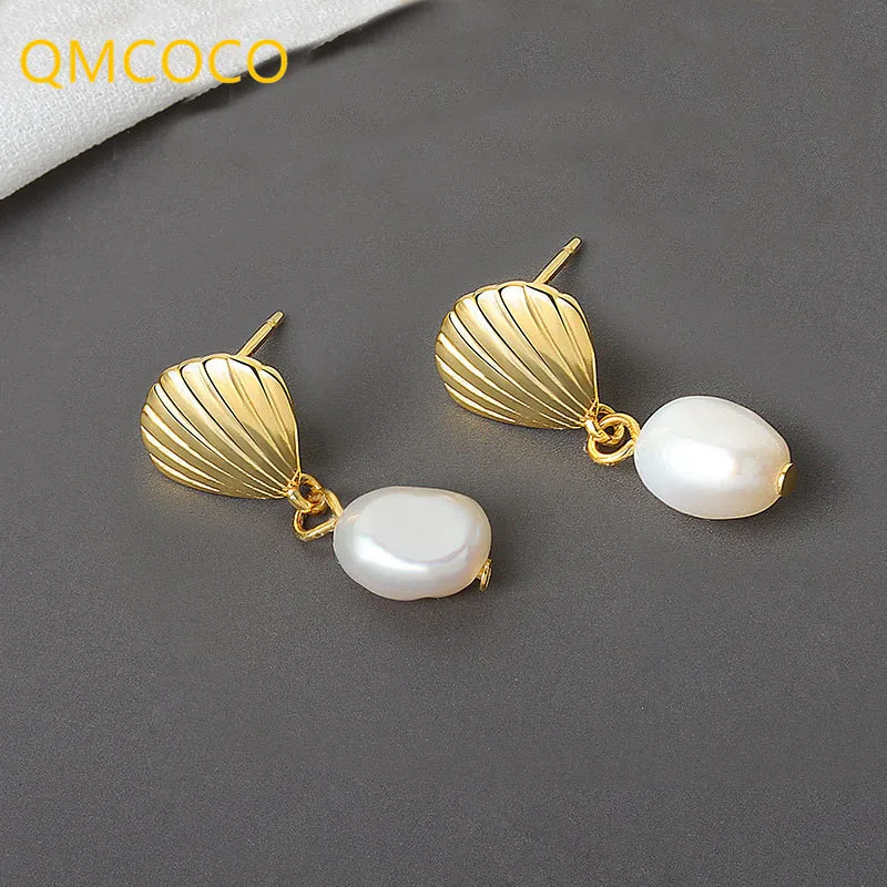 QMCOCO Silver Color New INS Style Simple Fashion Personality Natural Shell Pearl Ear Accessories For Women Party Gifts
QMCOCO Silver Color New INS Style Simple Fashion Personality Natural Shell Pearl Ear Accessories For Women Party Gifts