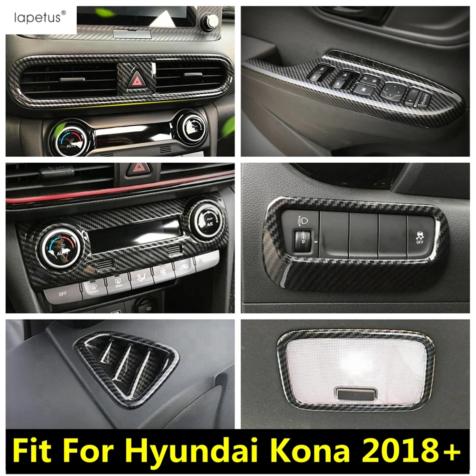 Steering Wheel Frame Dashboard Air AC Read Light Lanp Cover Trim Carbon Fiber Interior Accessories For Hyundai Kona 2018 - 2023
Steering Wheel Frame Dashboard Air AC Read Light Lanp Cover Trim Carbon Fiber Interior Accessories For Hyundai Kona 2018 - 2023