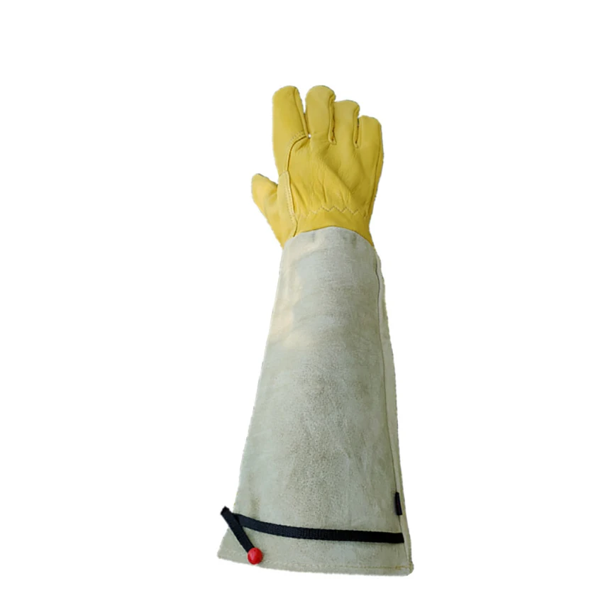 Leather Work Gloves with Adjustable Wrist, Long Goatskin Leather Safety Work Gloves Hand Protection Beekeeping Welding Gloves
Leather Work Gloves with Adjustable Wrist, Long Goatskin Leather Safety Work Gloves Hand Protection Beekeeping Welding Gloves