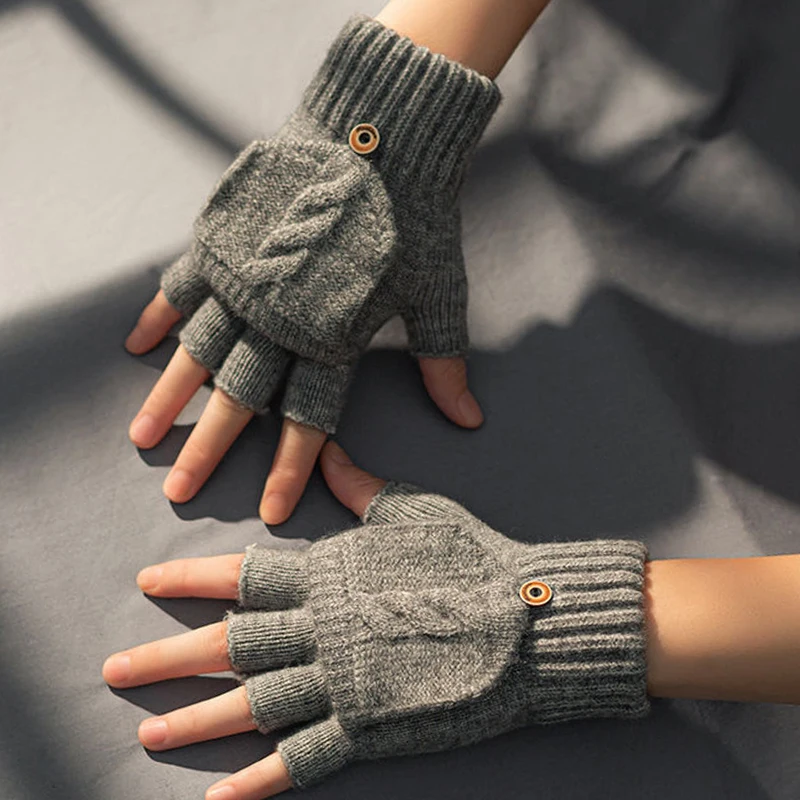 Winter Warm Wool Knitted Fingerless Flip Gloves Flexible Touchscreen Gloves for Men Women Unisex Exposed Finger Mittens Glove
Winter Warm Wool Knitted Fingerless Flip Gloves Flexible Touchscreen Gloves for Men Women Unisex Exposed Finger Mittens Glove
