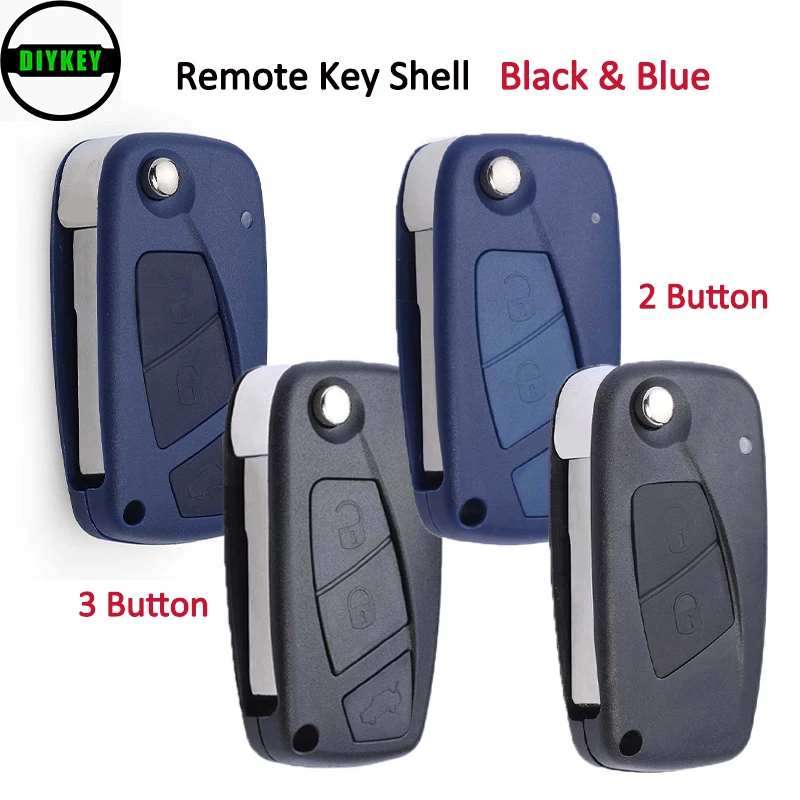 DIYKEY for Punto Ducato Stilo Panda Replacement 2 / 3 Button Flip Folding Remote Key Shell Case Fob with Uncut Blade Black Blue
DIYKEY for Punto Ducato Stilo Panda Replacement 2 / 3 Button Flip Folding Remote Key Shell Case Fob with Uncut Blade Black Blue