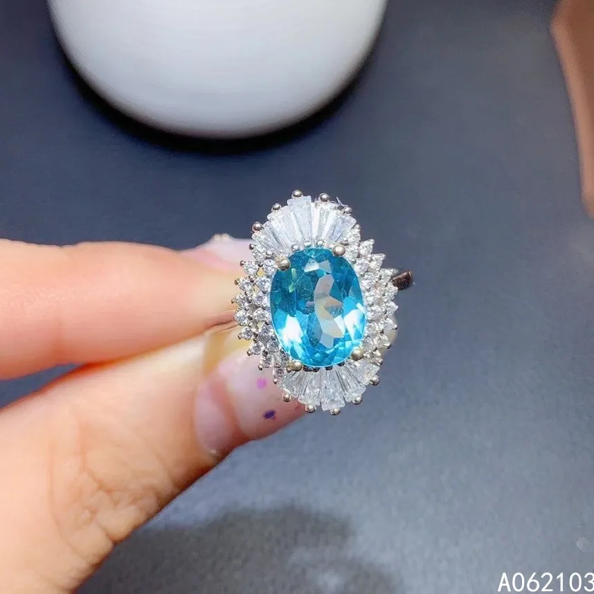 KJJEAXCMY fine jewelry 925 sterling silver inlaid natural Blue Topaz Women's Grand luxury popular adjustable gem ring support te
KJJEAXCMY fine jewelry 925 sterling silver inlaid natural Blue Topaz Women's Grand luxury popular adjustable gem ring support te