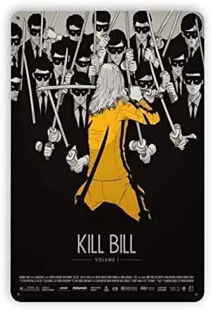 Kill Bill Movie Vintage Metal Tin Signs, Retro Style Sign Wall Art Plaque Decoration Mural Funny Gifts for Coffee Bar Kitchen
Kill Bill Movie Vintage Metal Tin Signs, Retro Style Sign Wall Art Plaque Decoration Mural Funny Gifts for Coffee Bar Kitchen