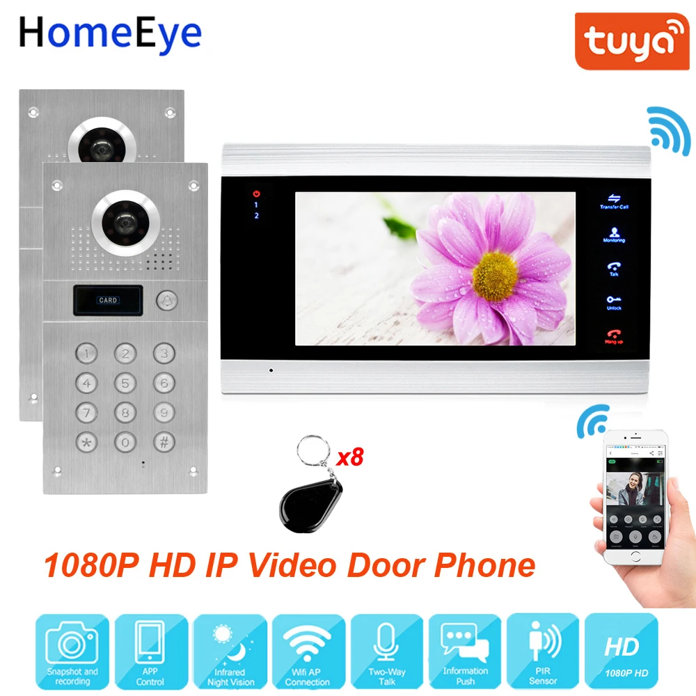Waterproof WiFi IP Video Door Phone Video Intercom RFID 2Doors Access Control System Tuya App Remote Control Motion Detection
Waterproof WiFi IP Video Door Phone Video Intercom RFID 2Doors Access Control System Tuya App Remote Control Motion Detection