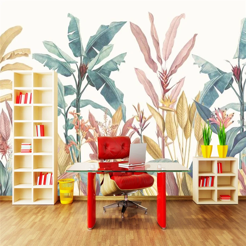 Custom Mural Wallpaper Banana Leaf Tropical Rainforest Plant Background Wall Painting
Custom Mural Wallpaper Banana Leaf Tropical Rainforest Plant Background Wall Painting
