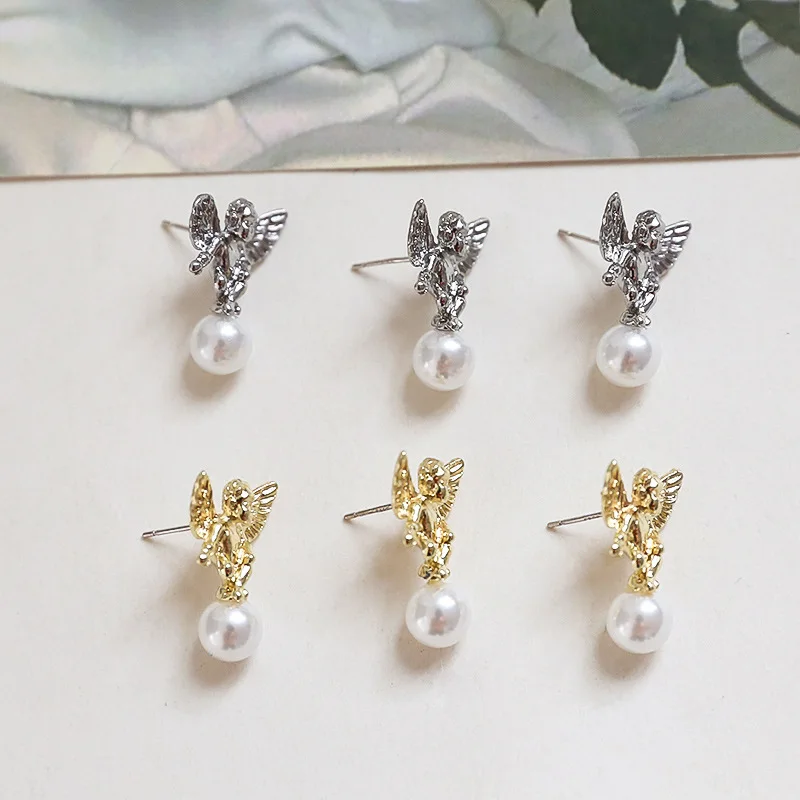 S925 silver needle retro angel stud earrings, hypoallergenic, simple and elegant for ladies
S925 silver needle retro angel stud earrings, hypoallergenic, simple and elegant for ladies